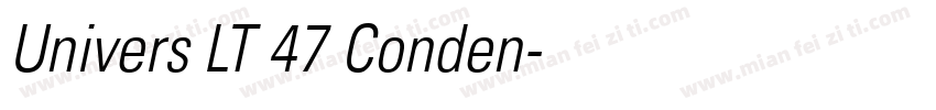 Univers LT 47 Conden字体转换